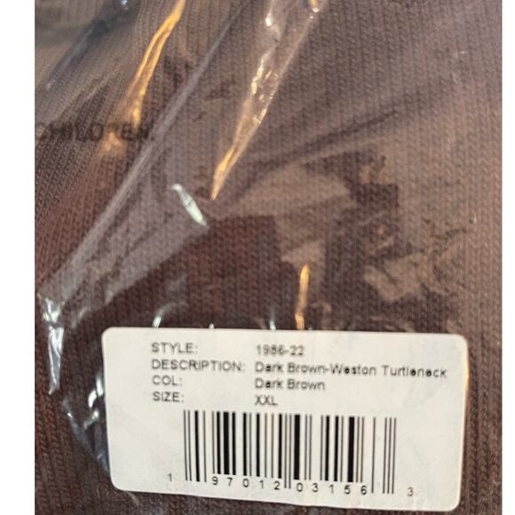 Ser.O.Ya Men's Weston Ribbed Turtleneck in Dark Brown Size XXL NWT - Picture 6 of 7